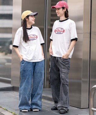 WEGO 【ユニセックス着用ITEM/MLサイズ展開】コンパクトフィットグラフィックリンガーT（SS） ホワイト