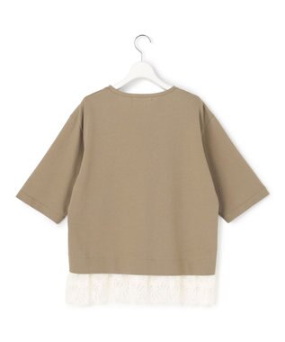 23区 【先行予約】レースヘムレイヤード コンビ カットソー オリーブ系