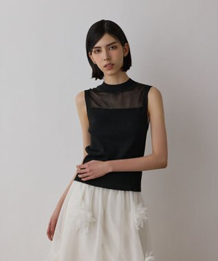 GRACE CONTINENTAL シアーグロスニットトップ