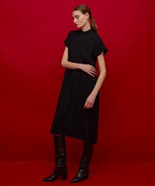 BEIGE， AMELOT / モックネックドレス Black