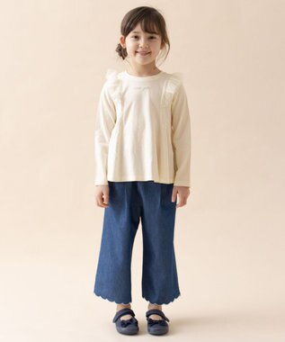 ANY KIDS フレアシルエット 長袖 Tシャツ エクリュ