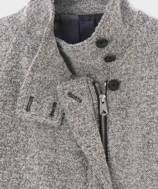 Paul Smith ヘリンボーン ツイード スタンドカラー ブルゾン グレー