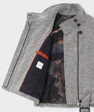 Paul Smith ヘリンボーン ツイード スタンドカラー ブルゾン グレー
