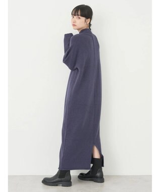 earth music&ecology ＦＬＵＦＦＹハイネックワンピース Navy