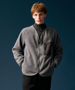 JOSEPH ABBOUD MOUNTAIN 【軽量】ライトフリースカーディガン グレー系