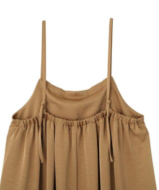 AMERICAN HOLIC タックサテンキャミワンピース Camel