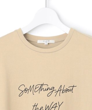 23区 L 【SLOW/一部店舗限定】ヴィンテージライク ロゴ Tシャツ ベージュ系