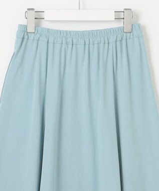 J.PRESS LADIES 【洗える】トリコットバイオ フレア スカート ブルーグリーン系