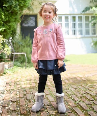 ANY KIDS マジカルキャット長袖Tシャツ ピンク