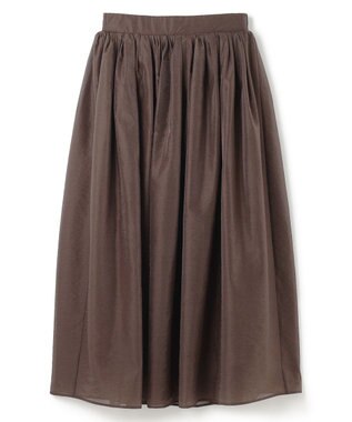 uncrave シアー オーガンジー フレア スカート ブラウン