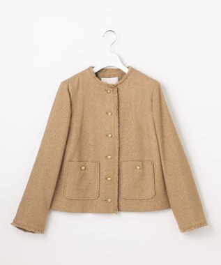 自由区 L 【SHIHOさん着用】ブライトリングツイード ジャケット [新色]ベージュ