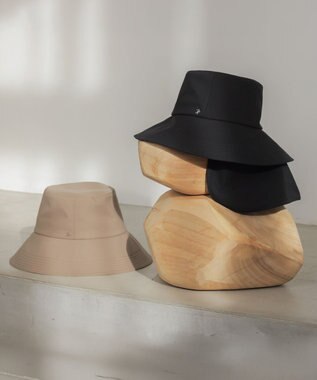 J.PRESS LADIES 【春夏のお出かけに・畳める・2way】ワイドブリム ハット ブラック系