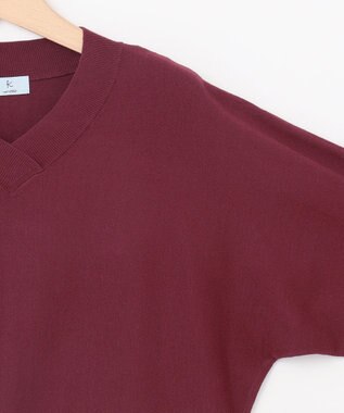 組曲 S 【WEB限定】Vネックドルマンスリーブ ニット ローズ系