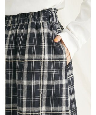 CRAFT STANDARD BOUTIQUE 先染めチェック（小）スカート Black