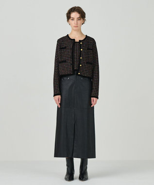 GRACE CONTINENTAL ツイードニットカーディガン