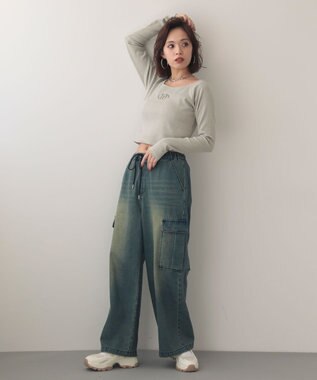 Green Parks ＥＧＯＩＳＴピグメントリブプルオーバー Light Beige