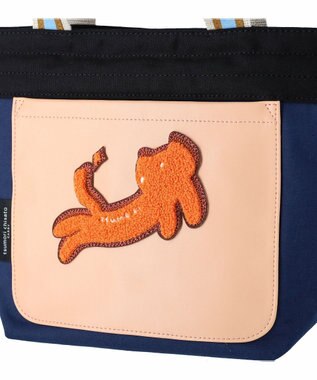 tsumori chisato CARRY キラミックスコンビ トートバッグ 2wayショルダー ネコ Sサイズ ネイビー