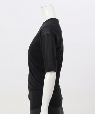 23区 【エステータ】シアーニット 5分袖ドレープ ブラック系