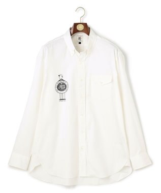J.PRESS MEN 【AaronChang】【UNISEX】ピンオックス シャツ / B.D. ホワイト系