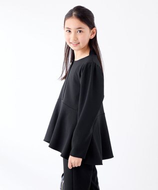 UNFILO 【110-150cm】BEAUTY MOVE ペプラムブラウス ブラック