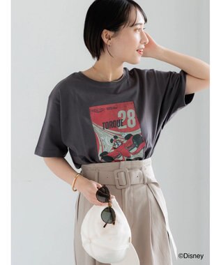 Te chichi 【Disney】MICKEY/フロントプリントTシャツ チャコールグレー
