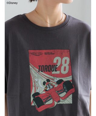Te chichi 【Disney】MICKEY/フロントプリントTシャツ チャコールグレー