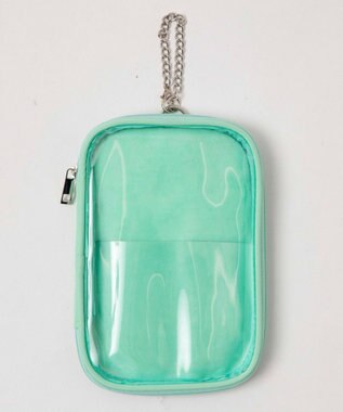 WEGO ソフトタッチアクリルスタンドポーチ グリーンその他