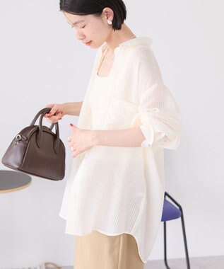 AMERICAN HOLIC シャドーストライプオーバーシャツ Off White