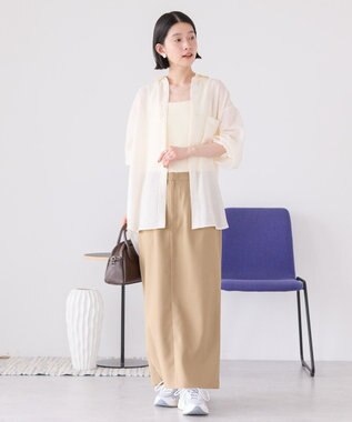 AMERICAN HOLIC シャドーストライプオーバーシャツ Off White