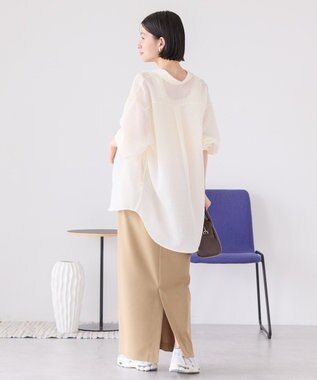 AMERICAN HOLIC シャドーストライプオーバーシャツ Off White