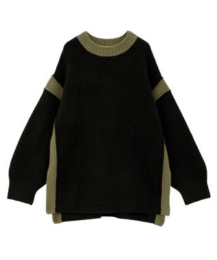 AMERICAN HOLIC バイカラーニットプルオーバー【WEB限定カラー有り】 Gray Mixture