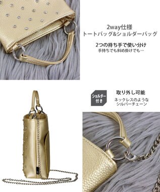 ROOTOTE 0662【直営店限定:ミニショルダー】ベビールー.クリスタル.ストーン-A 03：ライトゴールド