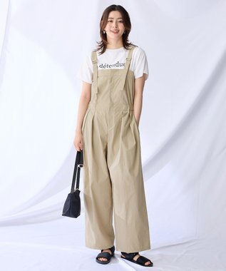 ANY L 【南明奈さんコラボ】撥水サロペット サンド