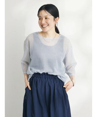 CRAFT STANDARD BOUTIQUE シアーストライププルオーバー Blue