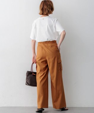 23区 L 【先行予約】スビンギザコットン フレア Tシャツ ホワイト系