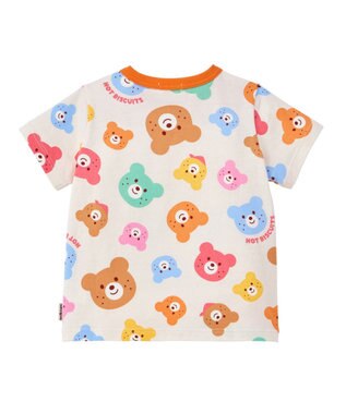 MIKI HOUSE HOT BISCUITS 【80-120cm】カラフルビーンズ 総柄半袖Tシャツ マルチカラー