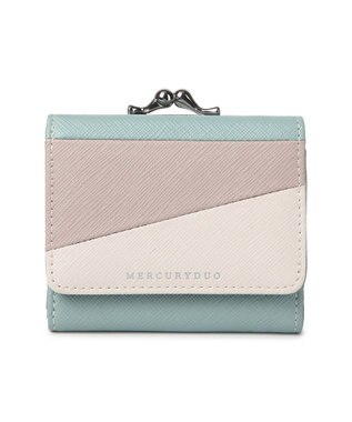 style code 【MERCURYDUO/マーキュリーデュオ】ダイアナ　トリコカラー口金ミニ財布 ミント