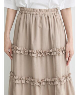 earth music&ecology ミニフリルボリュームスカート Mocha