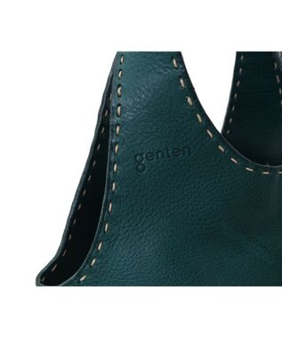 genten 【WEB限定カラー】ユーフラテス(boxバージョン) トートバッグ小 ブルーグリーン