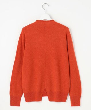 J.PRESS LADIES S 【洗える】CASHMERE BLEND スタンドカラー ニット オレンジ系