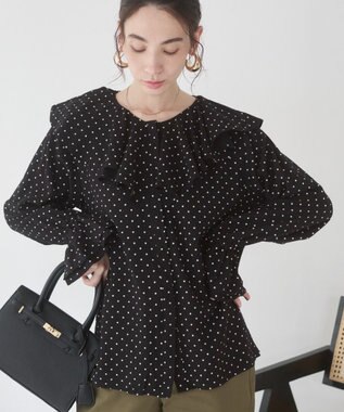 WEGO 【ANGIE VINTAGE】ラッフルブラウス ブラックその他