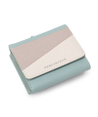 style code 【MERCURYDUO/マーキュリーデュオ】ダイアナ　トリコカラー口金ミニ財布 ミント