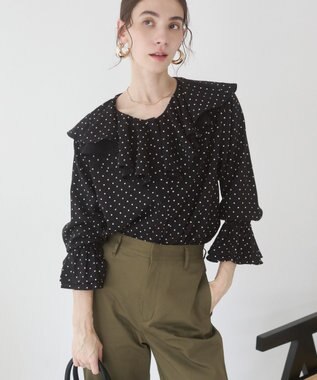 WEGO 【ANGIE VINTAGE】ラッフルブラウス ブラックその他