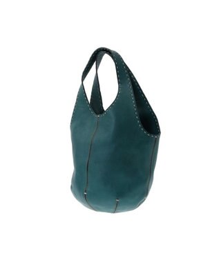 genten 【WEB限定カラー】ユーフラテス(boxバージョン) トートバッグ小 ブルーグリーン