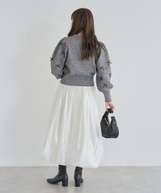 Green Parks ・ＡＮＤＳＥＡＲＣＨ　メニーリボンニットプルオーバー Charcoal Gray