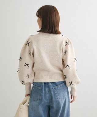 Green Parks ・ＡＮＤＳＥＡＲＣＨ　メニーリボンニットプルオーバー Beige