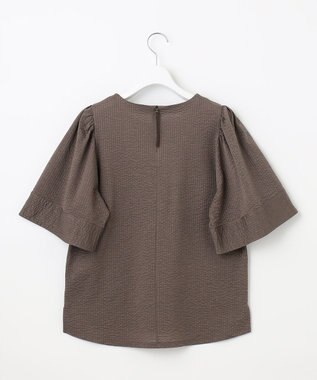 自由区 【WEB限定・洗える・XSサイズあり】シャドウサッカー カットソー ブラウン系