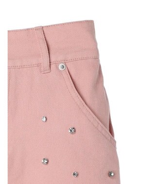 earth music&ecology ビジューデニムミニスカート Pink