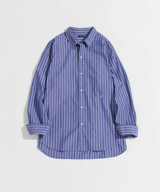 LENO REGULAR COLLAR SHIRTS 《UNISEX》 レギュラーカラーシャツ BLUE STRIPE
