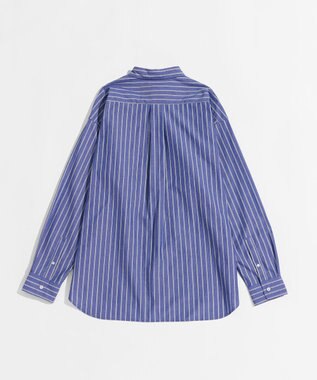 LENO REGULAR COLLAR SHIRTS 《UNISEX》 レギュラーカラーシャツ BLUE STRIPE